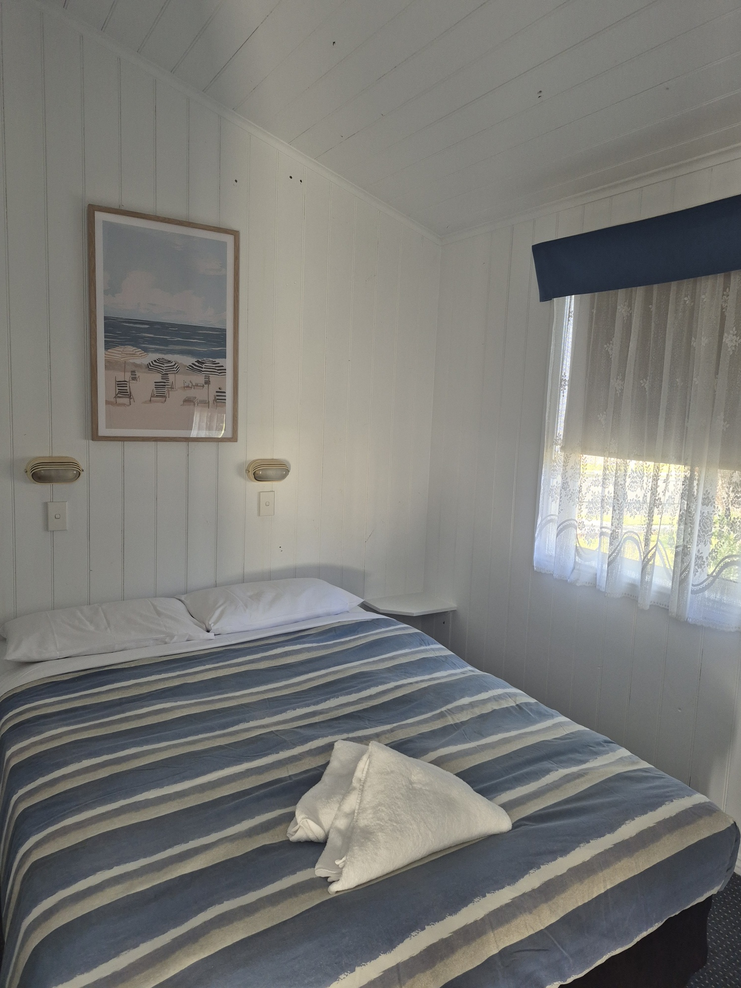 Bedroom inside a two-bedroom standard cabin
